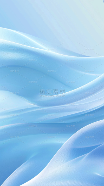 背景通用蓝色绸带丝绸背景场景图片素材