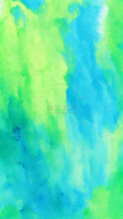常规系列通用蓝绿色系水彩背景素材