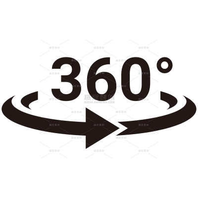 常规内容-图标系列黑色360°循环黑色箭头元素