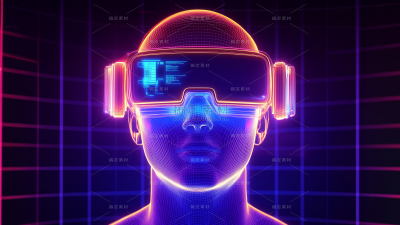 服饰系列科技风戴vr虚拟眼镜