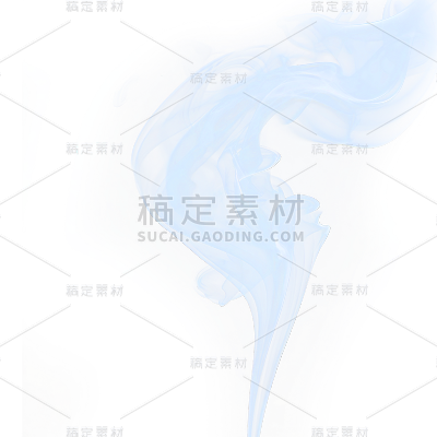 写实烟雾蓝色有色气体元素贴纸