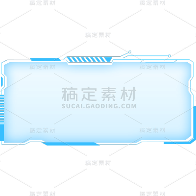 通用元素蓝色科技风边框元素