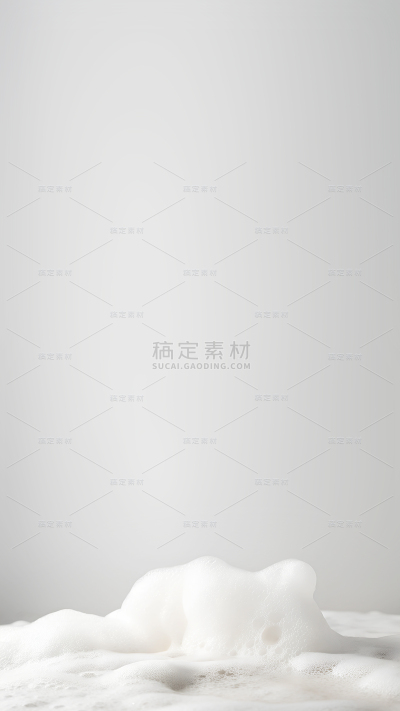 特效系列写实白色泡沫纯色背景展台