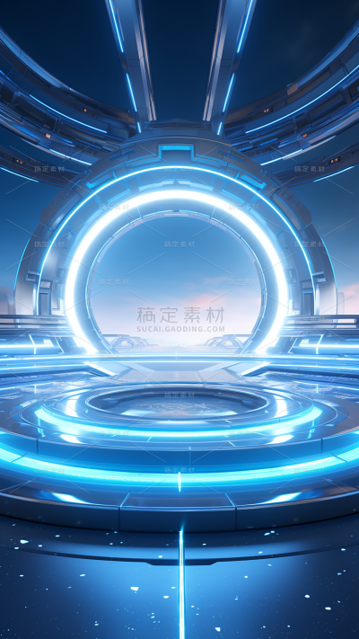 3D立体三维空间科技背景