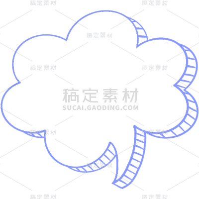 卡通手绘对话框聊天框文本框
