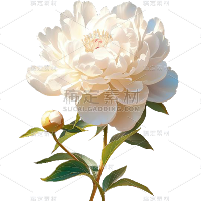 植物通用实景牡丹花朵元素素材