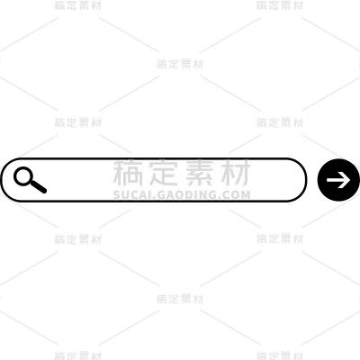 图标系列-通用-搜索框线条组成通用贴纸