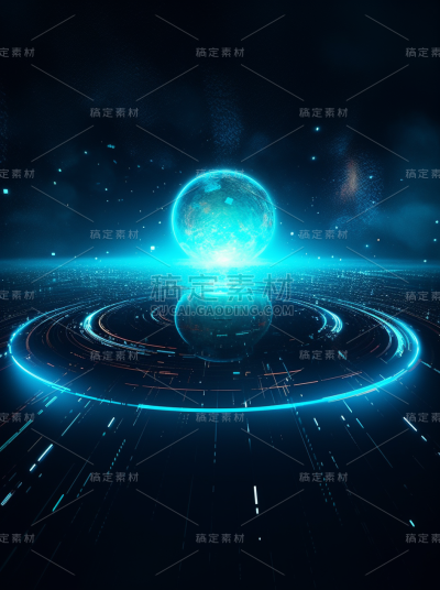 地球信息数据科幻科技感背景