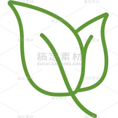 图标系列-通用-绿色环保回收健康矢量贴纸