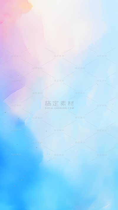 通用简约彩色蓝色水彩晕染印染背景