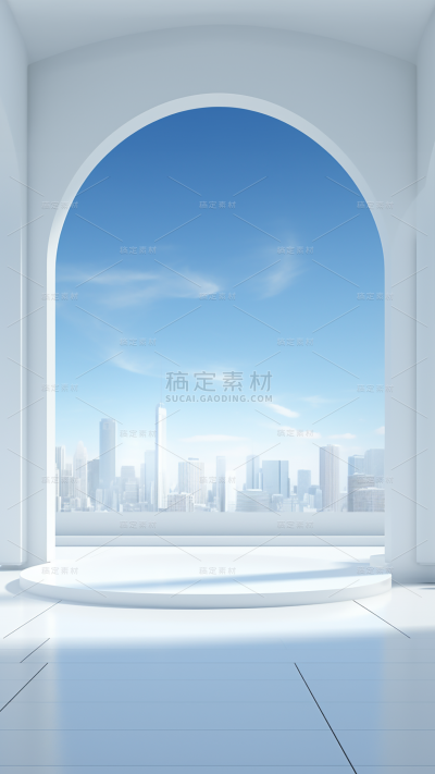 3D立体三维空间蓝色背景