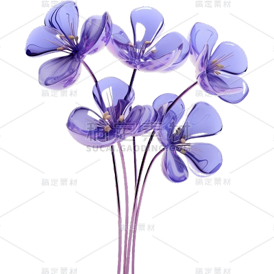 通用质感3D立体花束元素