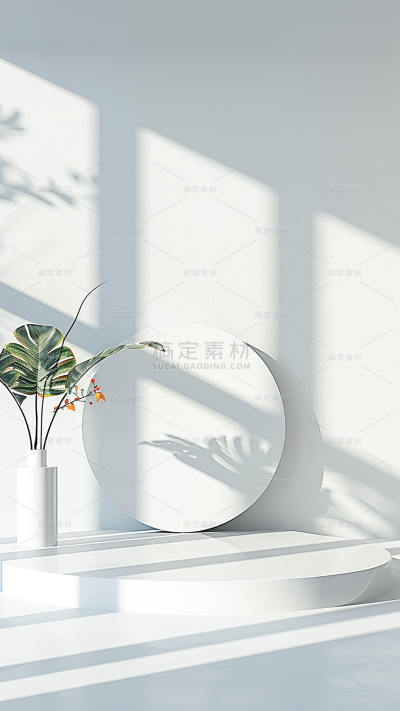 植物通用实景植物展台背景场景图片素材