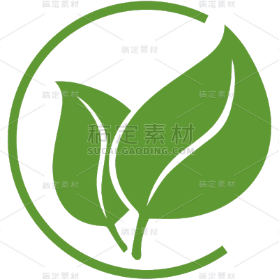 图标系列-通用-绿色环保回收健康矢量贴纸