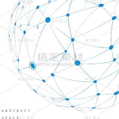 常规通用单色线条几何球形科技感贴纸元素素材