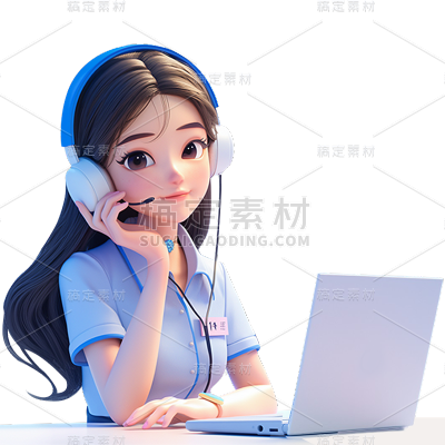 图标系列3D虚拟人物客服贴纸