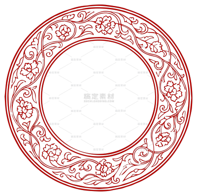 纹理系列中式古典花卉花纹（td）