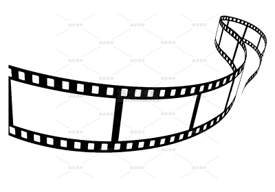 边框系列黑色抽象扭曲胶片元素（td)