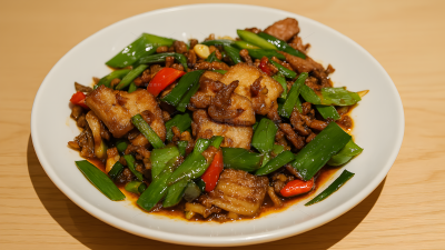 美食系列写实风中式辣椒炒肉（td）