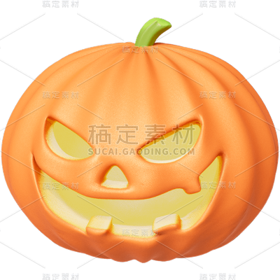 万圣节3D立体C4D南瓜元素素材