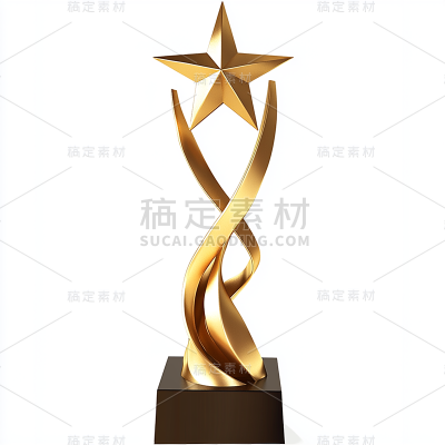 表彰系列3D艺术星星奖杯贴纸