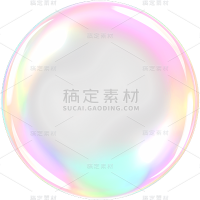 通用简约风彩色透明气泡元素素材