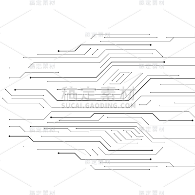 通用黑色电路芯片元素素材