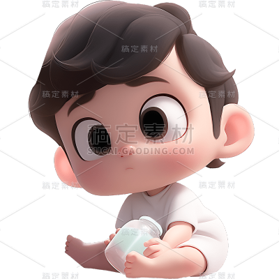 母婴婴儿宝宝3D立体C4D元素素材