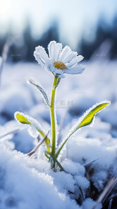 冬天冬季冬日雪景风景植物背景