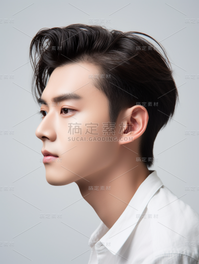 美发男生发型人像