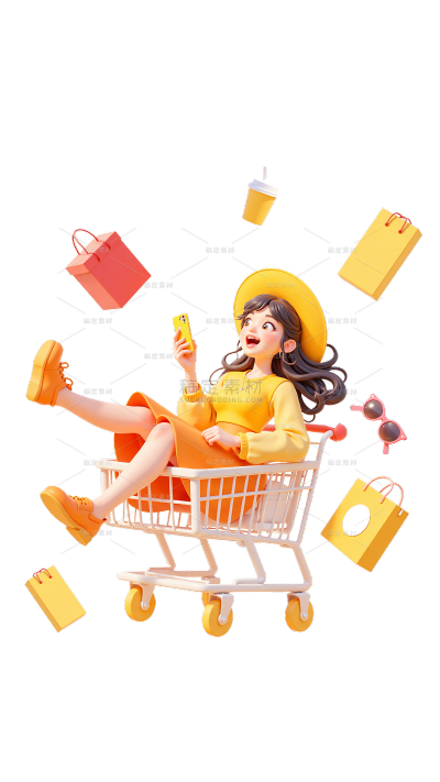 促销系列3D立体人物元素