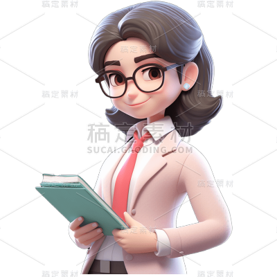 3D教师人物动作静态贴纸