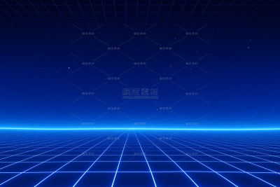 常规内容-科技风系列深蓝色发光网格背景图片