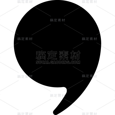 教育培训简约标点符号逗号元素贴纸