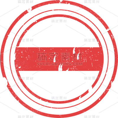 印章线条简约贴纸