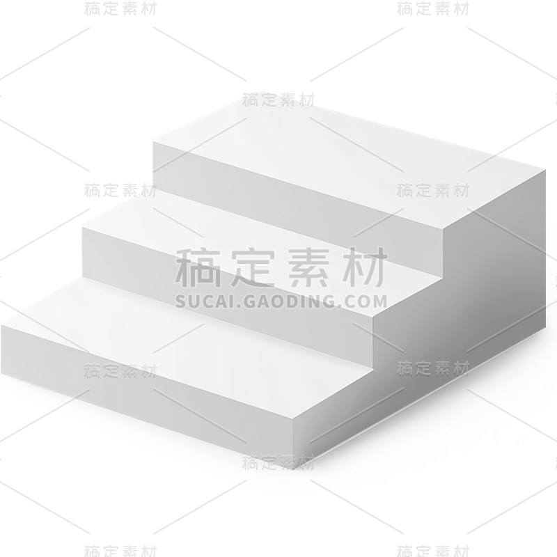 建筑系列通用简约写实台阶元素素材