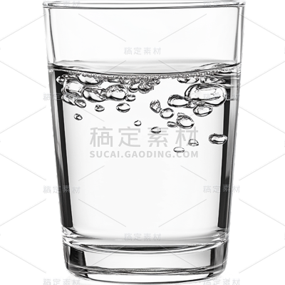 家居系列-通用-写实装水高玻璃杯-通用贴纸 