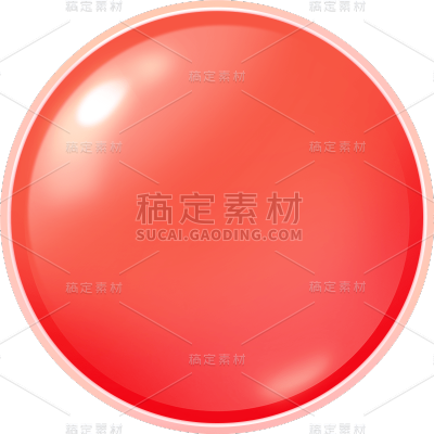 通用拟物圆形卡通透明按钮元素