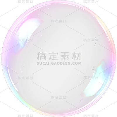 通用简约风彩色透明气泡元素素材