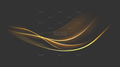 特效系列金色发光粒子曲线光效（td）