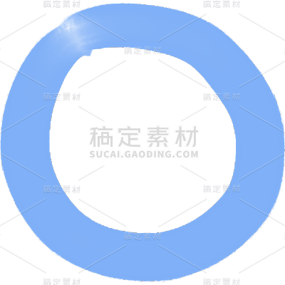 马克笔涂鸦手帐风简单标记圆圈打圈标记贴纸