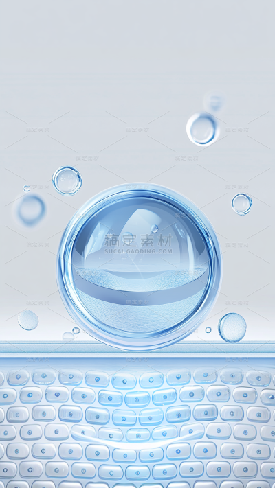 医疗系列气泡分子与皮肤结构相融背景
