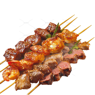 美食写实平放烧烤