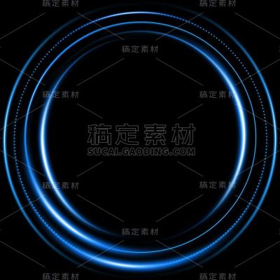 特效通用蓝色光圈元素素材