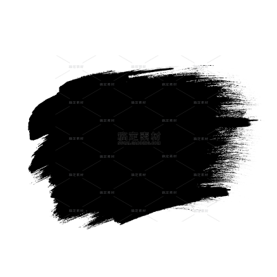 中国风水墨感毛笔书法笔刷（td）