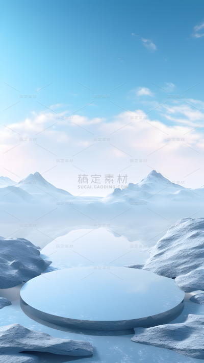 冬天冬季上新展台背景