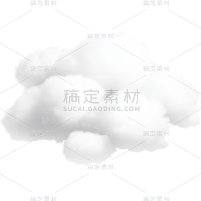 气象系列写实团状棉花云朵贴纸