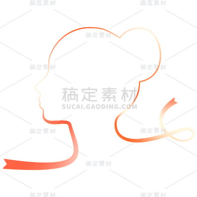 三八妇女节女王节女神节简约女性轮廓元素素材